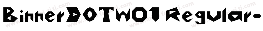 BinnerDOTW01 Regular字体转换